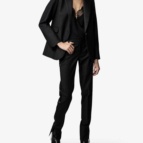 Zadig & Voltaire Prune Split Mid-Rise Woven Pants NEW WITH TAGS - Picture 6 of 10